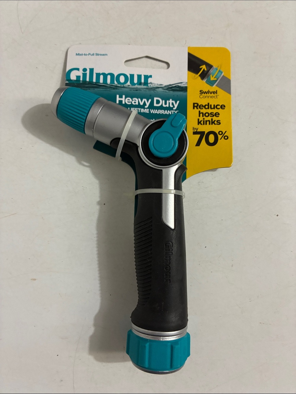 Gilmour Teal & Black Adjustable Garden Hose Nozzle